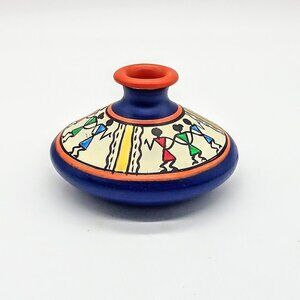 The Bombay Store Terracotta Pot Flat Warli